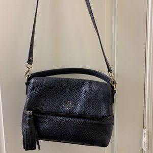 Kate Spade Black Leather Satchel w/ Gold Hardware